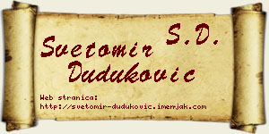Svetomir Duduković vizit kartica